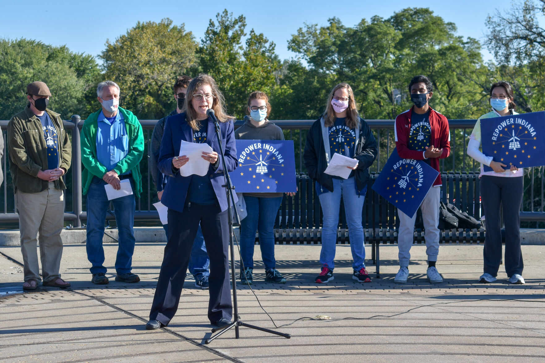 10/16/21 "Get Moving Duke" Rally Takes Over Pedestrian Bridge, Representative Chris Campbell